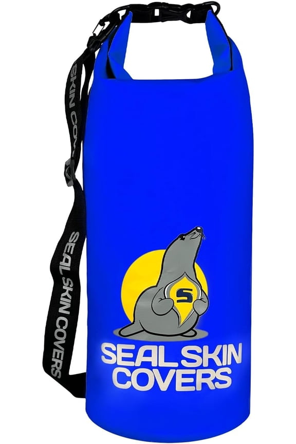 Seal Skin 10L Dry Bag Waterproof Backpack for Kayaking, Paddle Boarding, Boating & Travel, Blue
