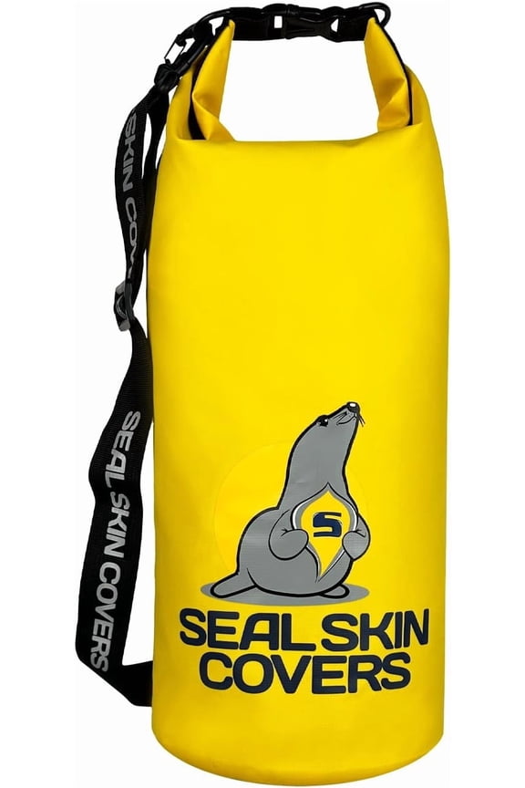 Seal Skin 10L Dry Bag Waterproof Backpack for Kayaking, Paddle Boarding, Boating & Travel, Yellow
