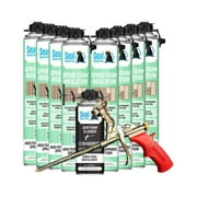 Seal Spray Foam High Performance Closed Cell Insulating Foam Can Kit w/Angled Gun Foam Applicator and 1 Can of Cleaner 200 Board FT-8 Cans