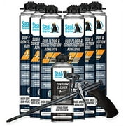 Seal Spray Sub-Floor and Construction Polyurethane Adhesive (6 / 25.4oz Cans) with 15" Seal Spray Gun and 1 Can of 16.9oz Seal Spray Cleaner