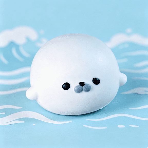Seal Squishy Toy, Jumbo 4.7 Inch Slow Rising Sea Lion, Cream Scented Stress Relief Toy for Adults, Soft Desk Fidget & Gift Choice