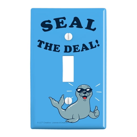 Seal The Deal Cool Funny Humor Plastic Wall Decor Toggle Light Switch Plate Cover