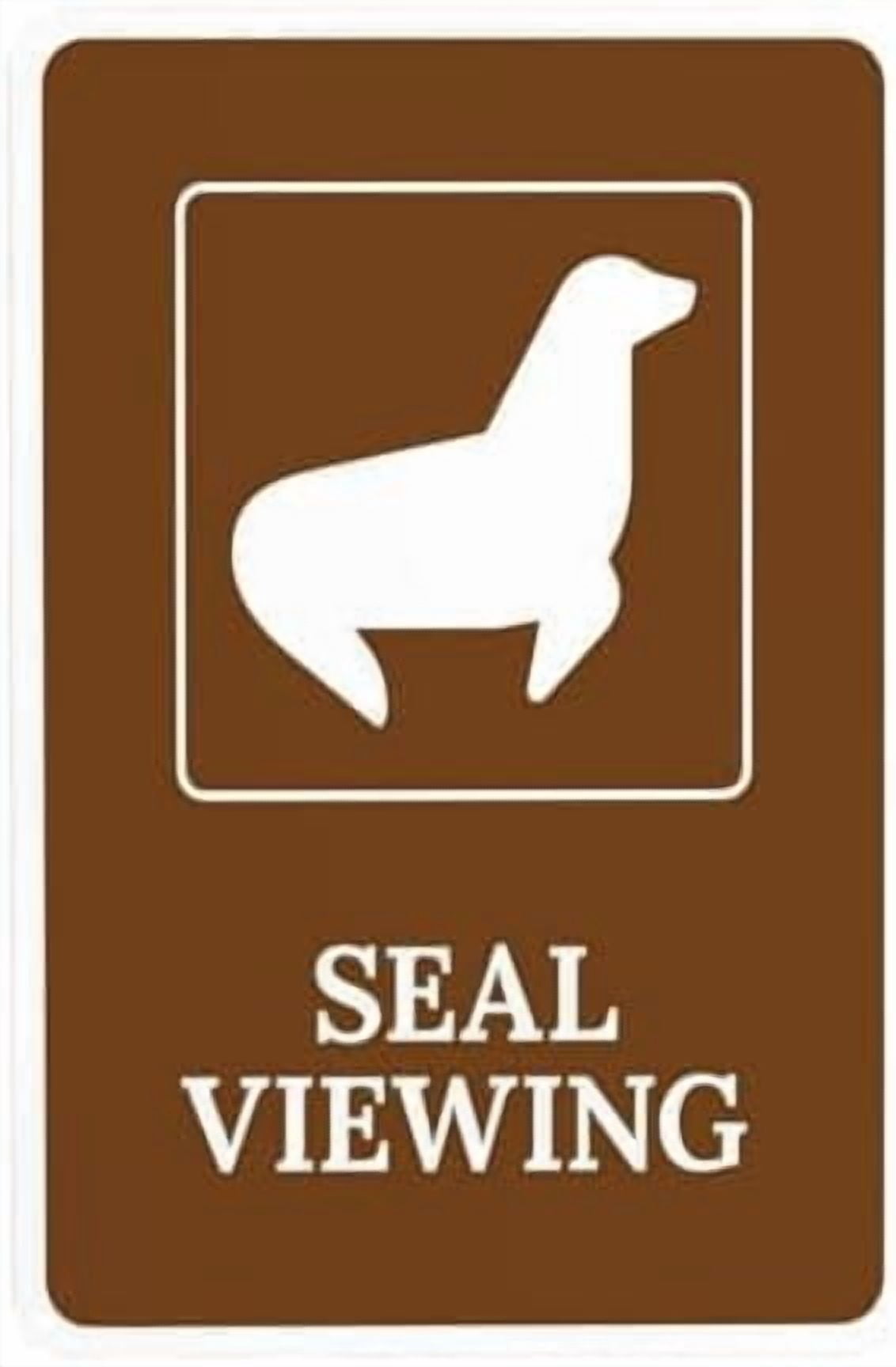 Viewing Sign Seal Viewing With Symbol Guidance Warning Metal Sign 8x12 Inch ...
