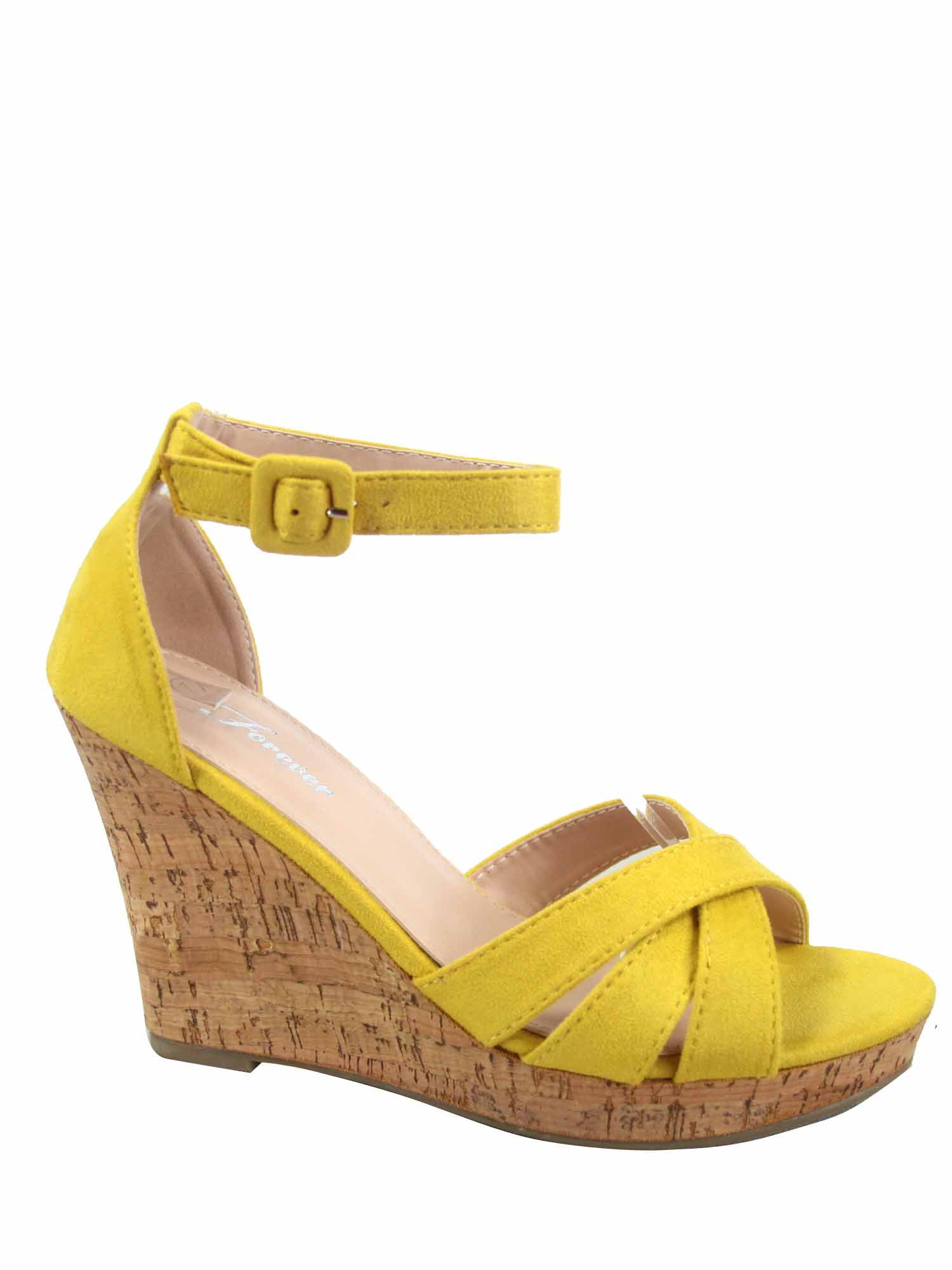 Seal Women's Fashion Ankle Buckle Strap Wedge Heel Platform