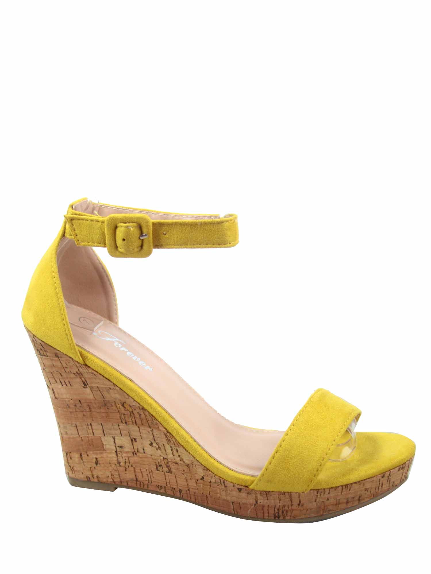 Seal Women's Fashion Ankle Buckle Strap Wedge Heel Platform