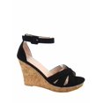 thumbnail image 1 of Seal Women's Fashion Ankle Buckle Strap Wedge Heel Platform Sandal Shoes, 1 of 2