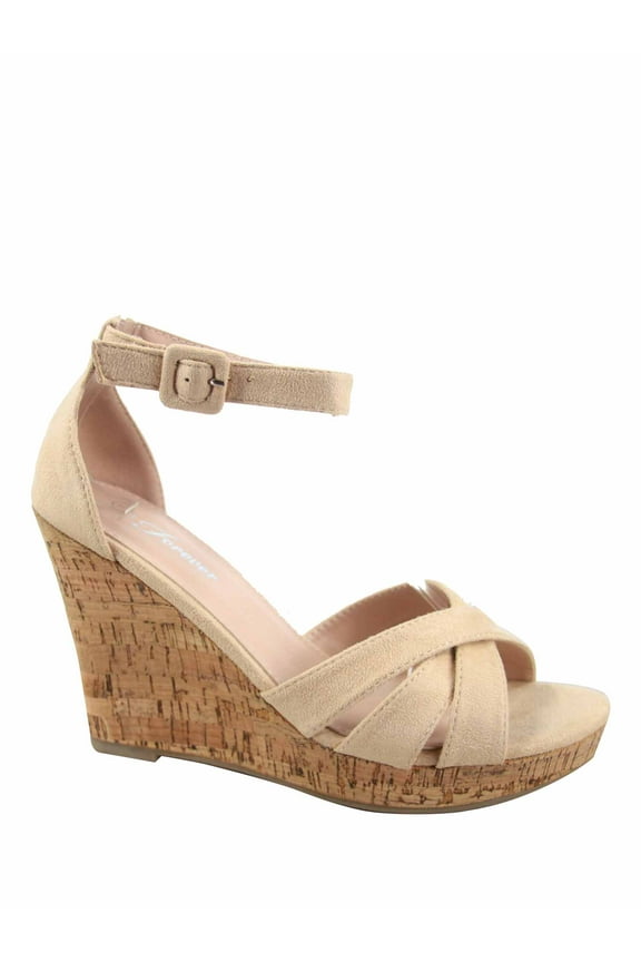 Seal Women's Fashion Ankle Buckle Strap Wedge Heel Platform Sandal Shoes