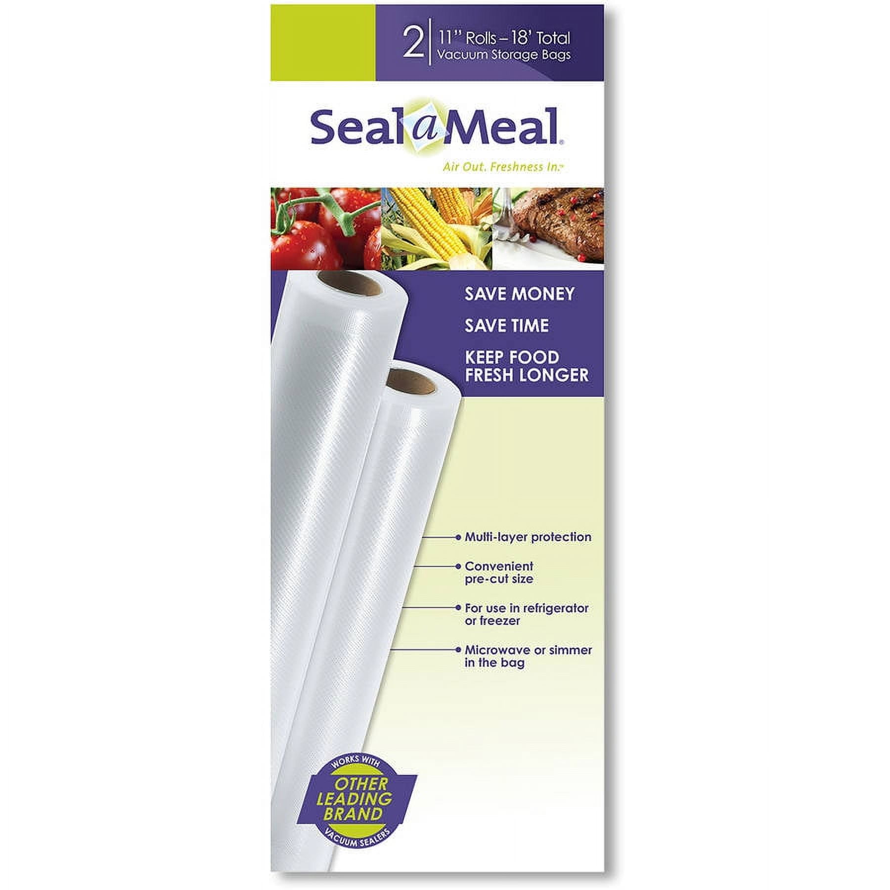 2 Vacuum Sealer Rolls (11.0 x 19.70')