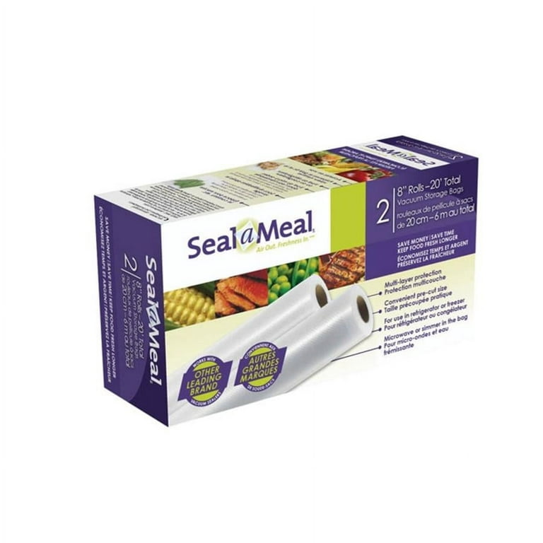 Seal a Meal - Bag Sealer Rolls, 8 '' X 10 ', Package of 2