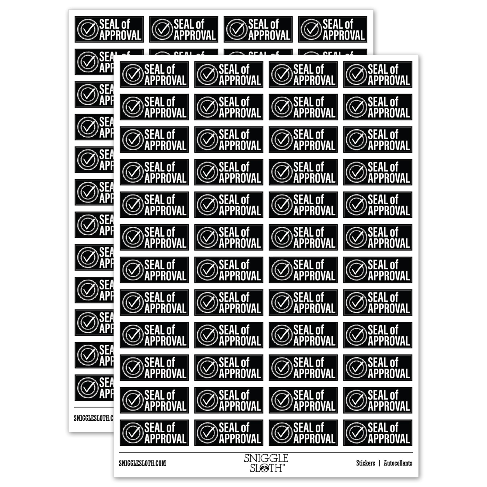 Seal of Approval Check Mark Checkmark Sticker Set - Black - Gloss ...