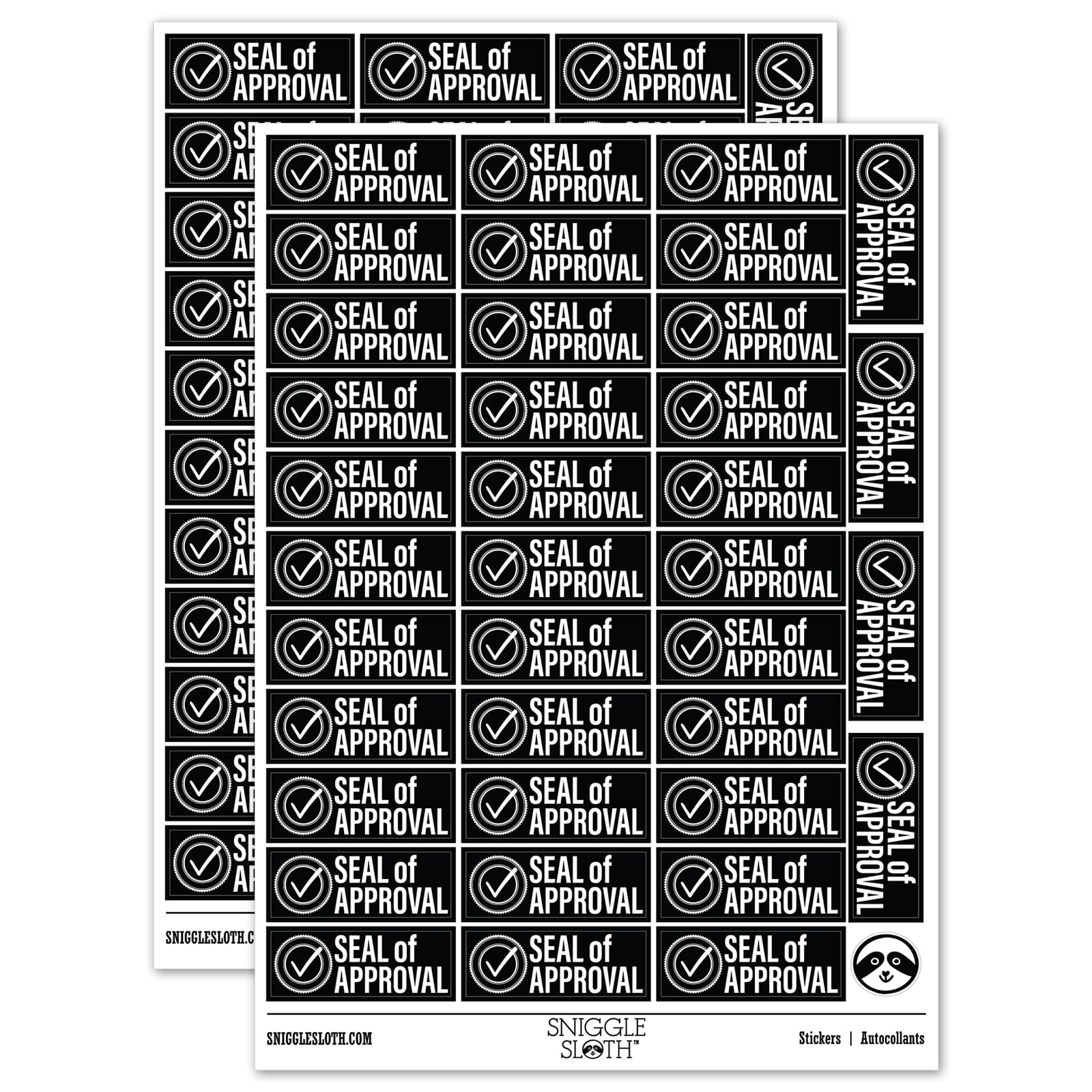 Seal of Approval Check Mark Checkmark Sticker Set - Black - Matte ...