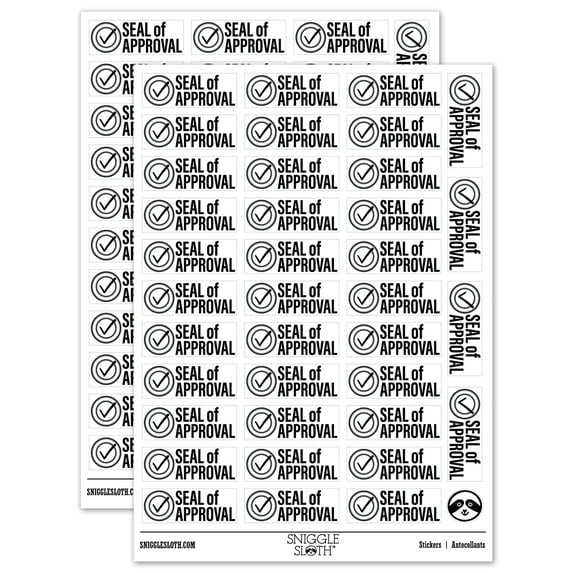 Seal of Approval Check Mark Checkmark Sticker Set - White - Gloss Finish - 1.5" Small