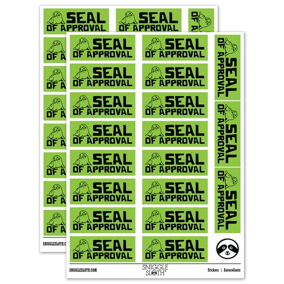 Seal of Approval Teacher Student School Sticker Set - Light Green - Matte Finish - 2.00" Large