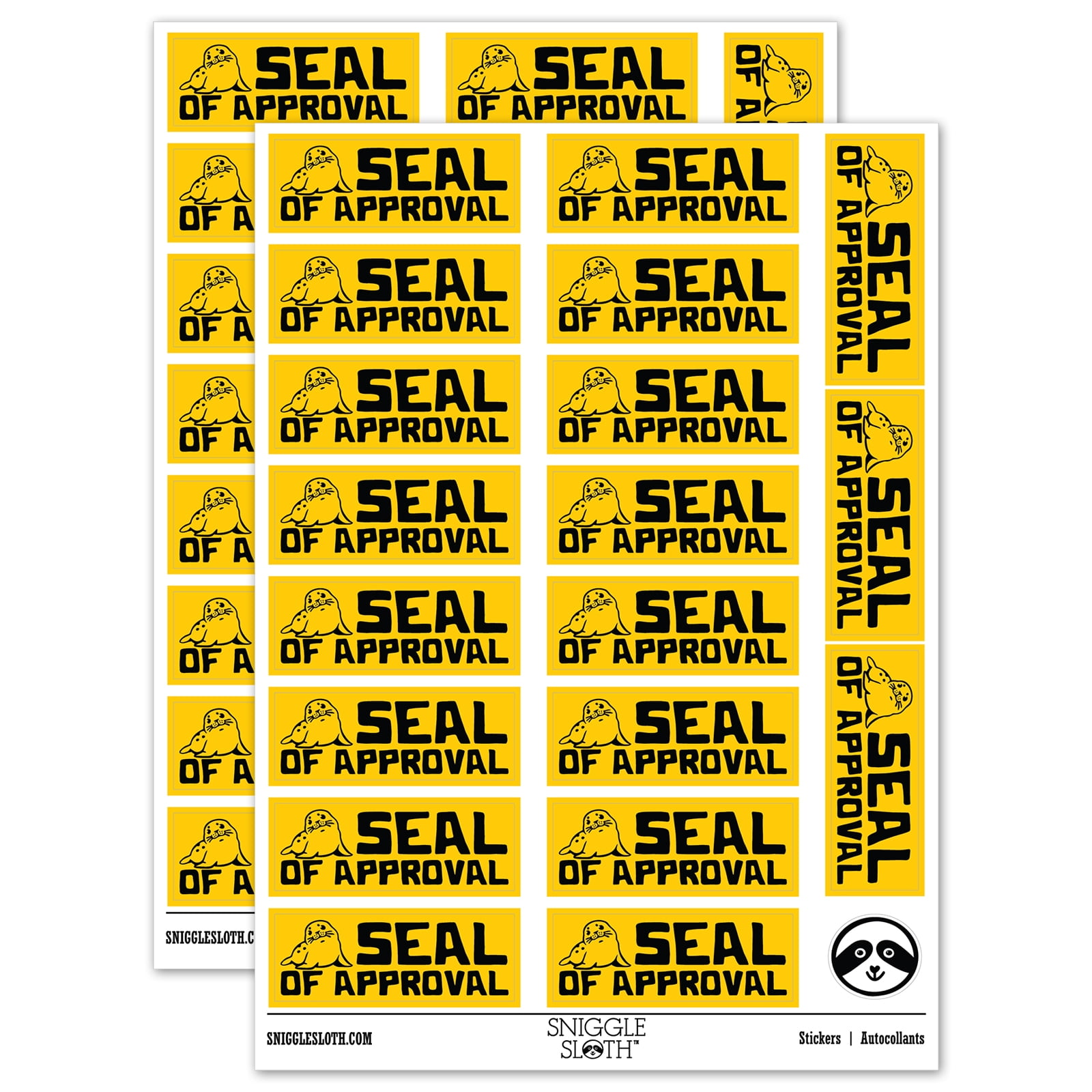 Seal of Approval Teacher Student School Sticker Set - Yellow - Matte ...