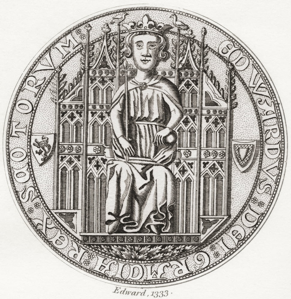 Seal of Edward Balliol c 1283 Canvas Art - Ken Welsh Design Pics (26 x 28)