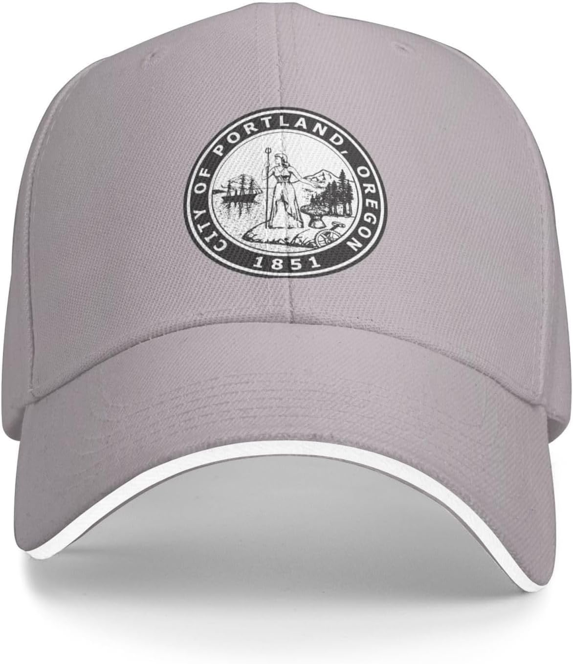 Seal of Portland, Oregon Baseball Cap Sandwich Brim Hats for Men Women