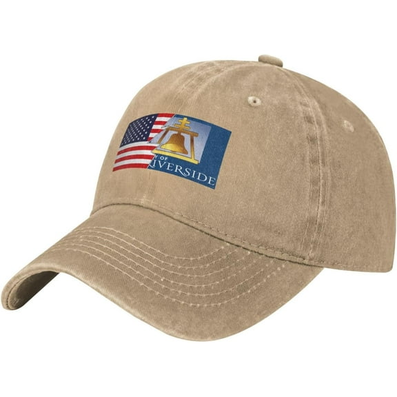 Seal of Riverside, California and America Baseball Cap for Men Women Adjustable Vintage 100% Washed Cotton Dad Hat