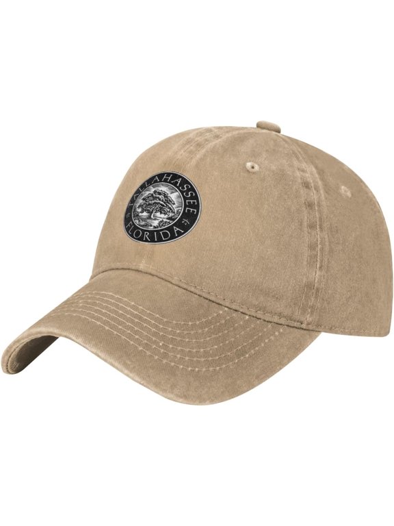 Seal of Tallahassee, Florida Baseball Cap for Men Women Adjustable Vintage 100% Washed Cotton Dad Hat