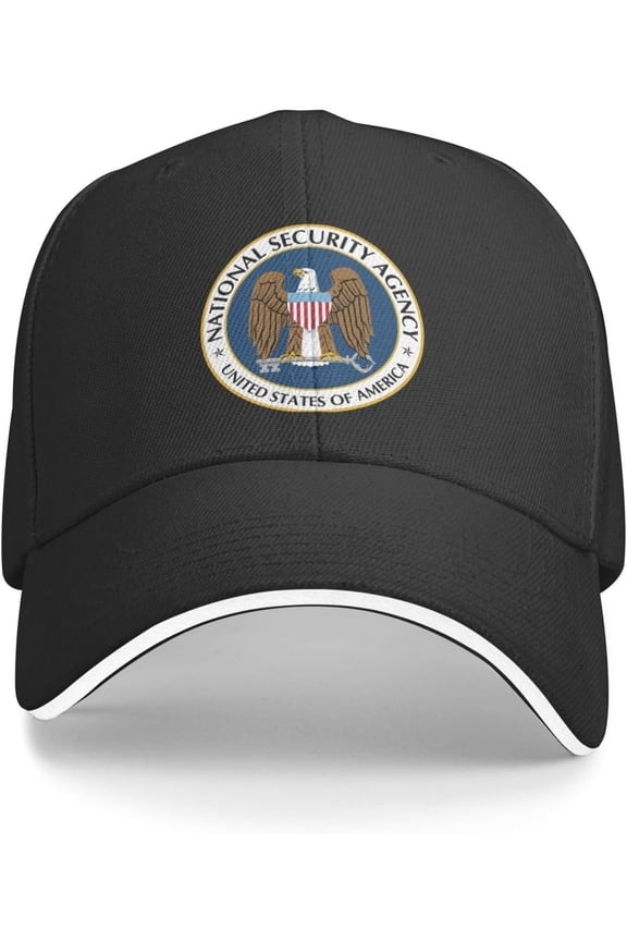 Seal of The U.S. National Security Agency Sandwich Hat Adjustable Baseball Cap Black