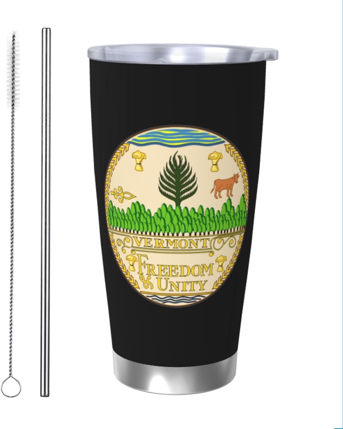 Seal of Vermont Insulated Tumblers Stainless Steel Spill Prevention