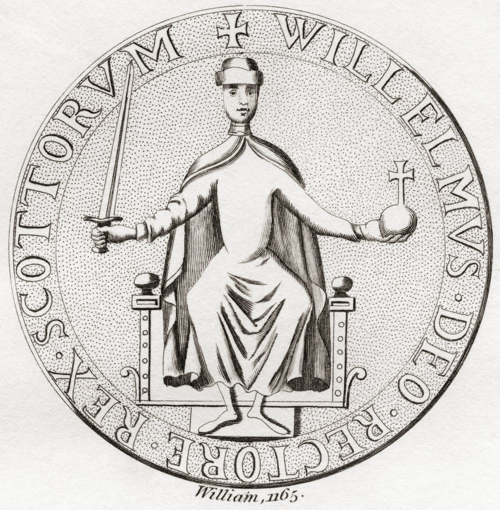 Seal of William the Lion aka William I and by the nickname Garbh the Rough c 1143 Canvas Art - Ken Welsh Design Pics (26 x 28)