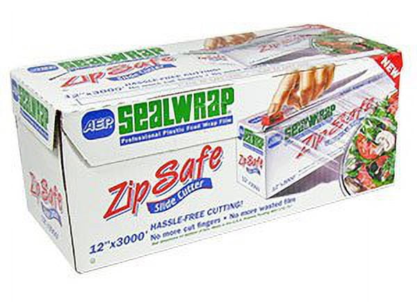 SealWrap Zipsafe Plastic Wrap, AIF9 12" Wide by 3000' Length, PVC, Clear