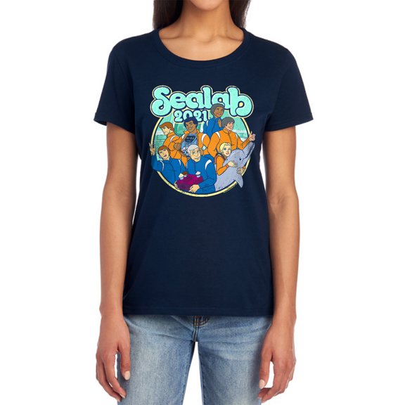 Sealab 2021 Gangs All Here Women's T Shirt, Navy, Large