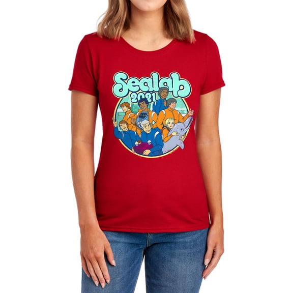 Sealab 2021 Gangs All Here Women's T Shirt, Red, Medium