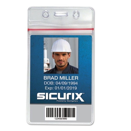 Sealable Cardholder, Vertical, 2.62 X 3.75, Clear, 50/pack | Bundle of 10 Packs