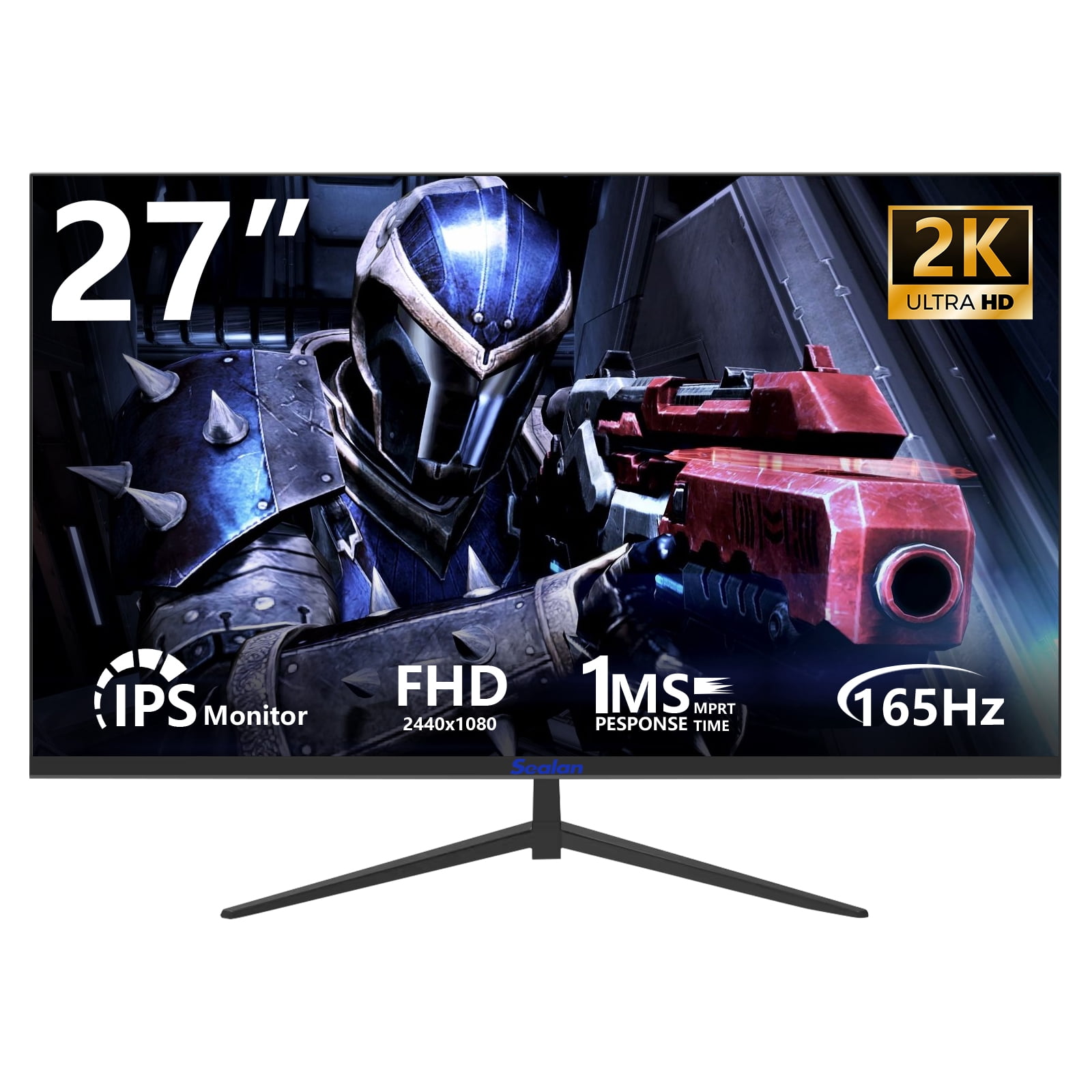 Sealan 27 Inch 2K 165Hz QHD Gaming Monitor Flicker-Free AMD FreeSync 2X HDMI 2.0 DP 1.4  Ultra-Thin Frameless PC Monitor