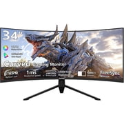 Sealan 34 Inch Ultrawide Curved Monitor Gaming WQHD 3440x1440p 165Hz