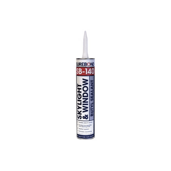 Sealant, 10.3 oz, Tube, White, Butyl Base