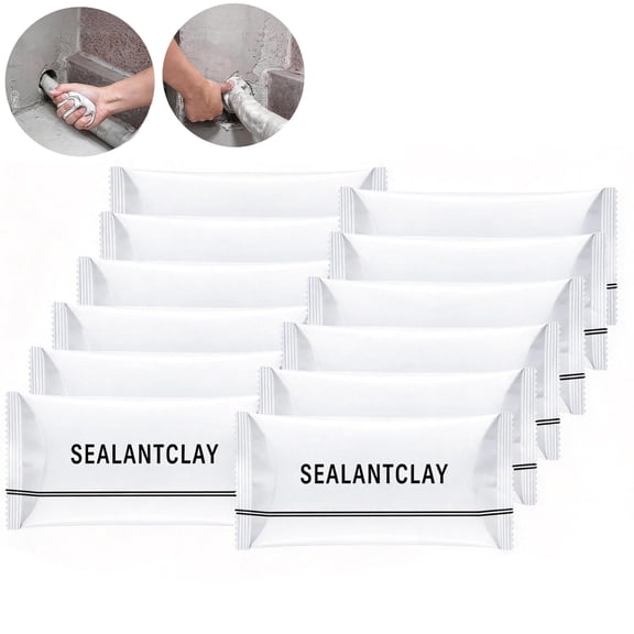 Sealant Clay Waterproof, White Waterproof Sealing Mastic Putty, Quick Mending Clay for Wall Holes, Air Conditioning and Drain Connections