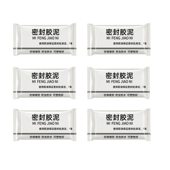 Sealant Mud for Plugging Holes | Sewer Sealing White Clogging Putty | Flexible Waterproof Crack Filler | Multipurpose Repair Compound | 8 Pack | Indoor Outdoor Use | Fast Drying | Flame Retardant