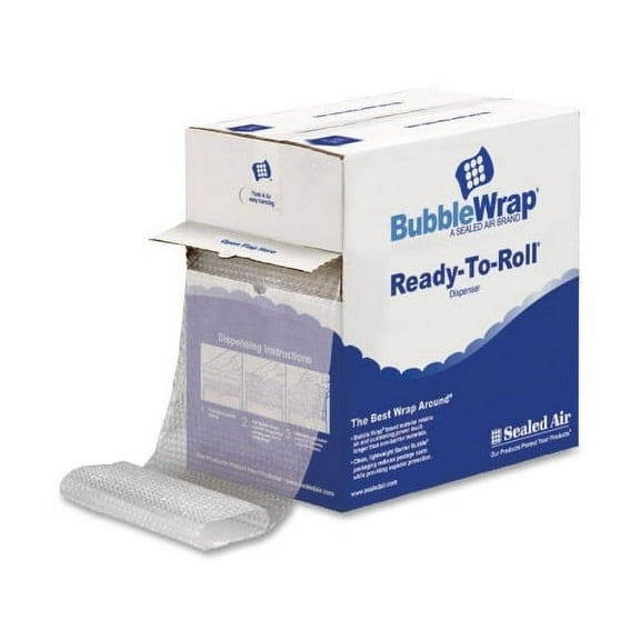 Sealed Air Bubble Wrap Multi-purpose Material 12" Width x 100 ft Length - 187.5 mil Thickness - 1 Wrap(s) - Lightweight, Perforated - Clear