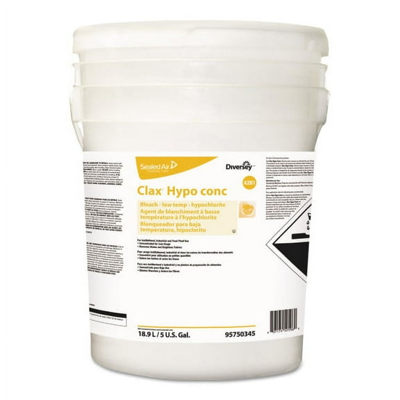 Sealed Air Diversey Clax Hypo conc 42B1 Chlorine Detergent 95750345