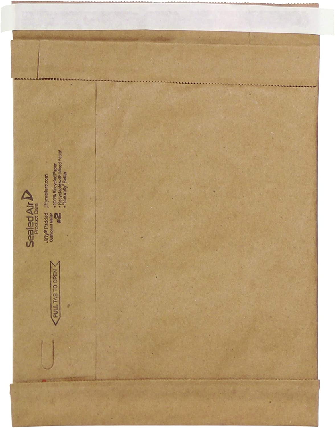 Sealed Air Jiffy Padded Shipping Mailers, Case of 100, Self Seal Heavy Duty Recycled Cushioned Mailing Envelope, #5 - 10.5" x 16", Kraft