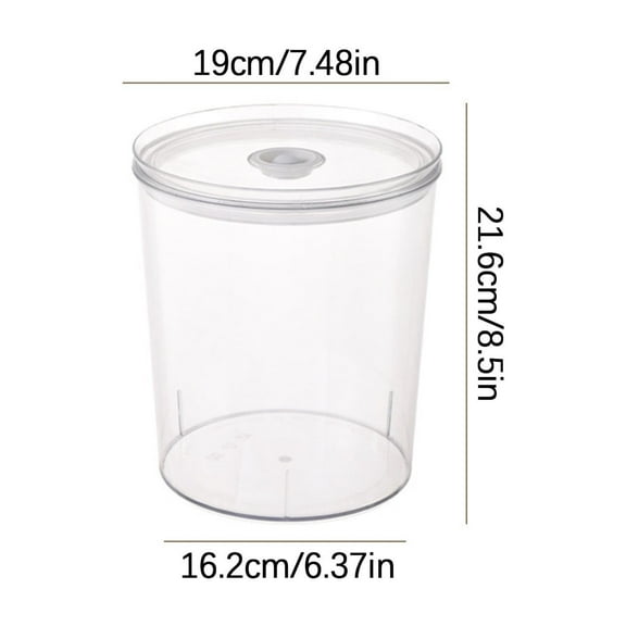 Sealed Bucket Grocery Snacks Transparent Food Display Bucket Moisturee-Proof Household Spaghetti Flour Bucket Creatives Storage Bucket