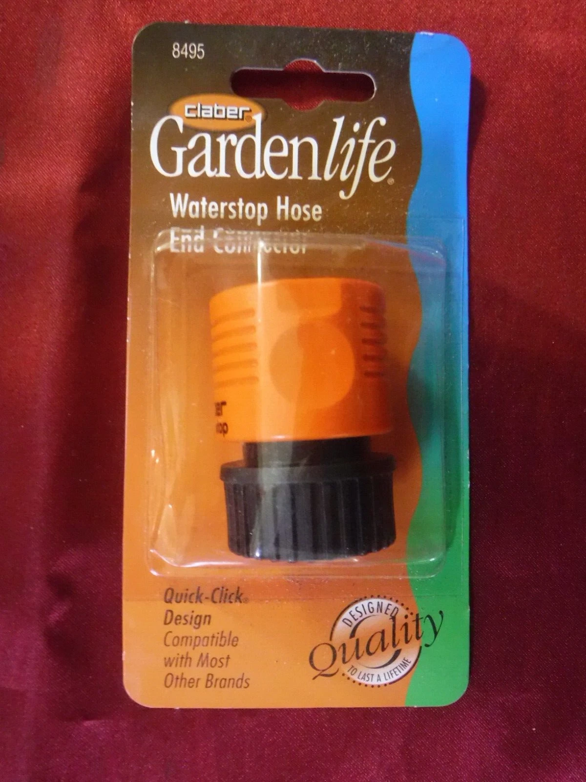 Sealed! Claber Quick-Click Design Garden Waterstop Hose End Connector Free Ship