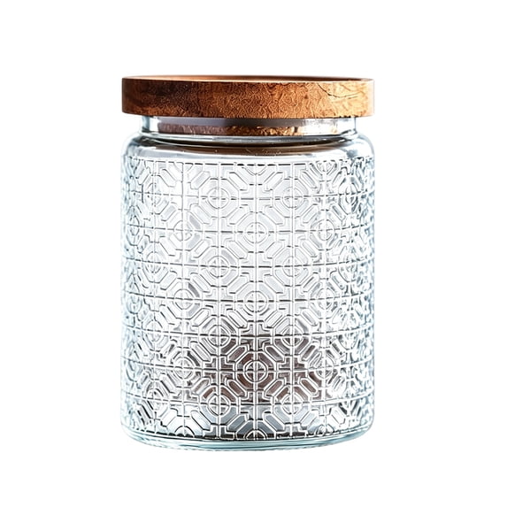 Sealed Glass Storage Jar Airtight Clear Canister for Kitchen Grains Coffee Candy