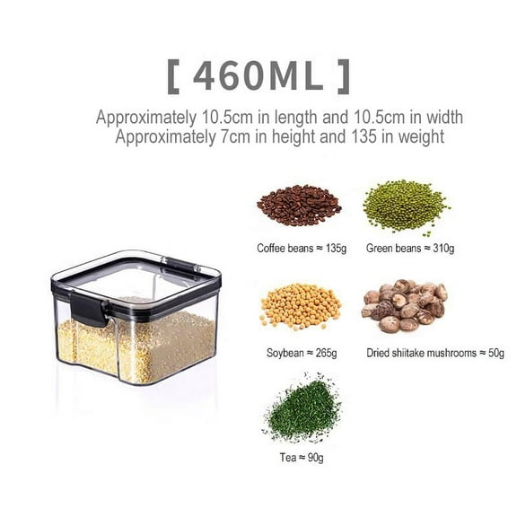 Sealed Glass Storage Jars Clear Glass Food Storage Containers with Airtight Lid Stackable Kitchen Canisters for Candy,Cookie,Rice,Sugar,Flour,Pasta,Nuts and Spice Jars