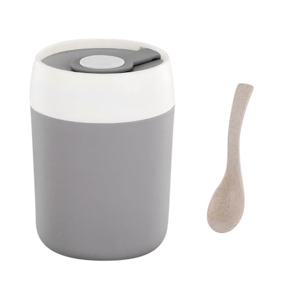 Sealed Insulated Soup Tumbler 16oz, Leakproof Breakfast Cup with Spoon for Oatmeal & Outdoor Activities