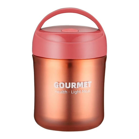 Sealed Stainless Steel Insulated Soup Cup with Spoon,Leak-Proof Thermal Food Container for Office Workers, Students & Kids, Porridge and Soup Lunch Box with Cover Red