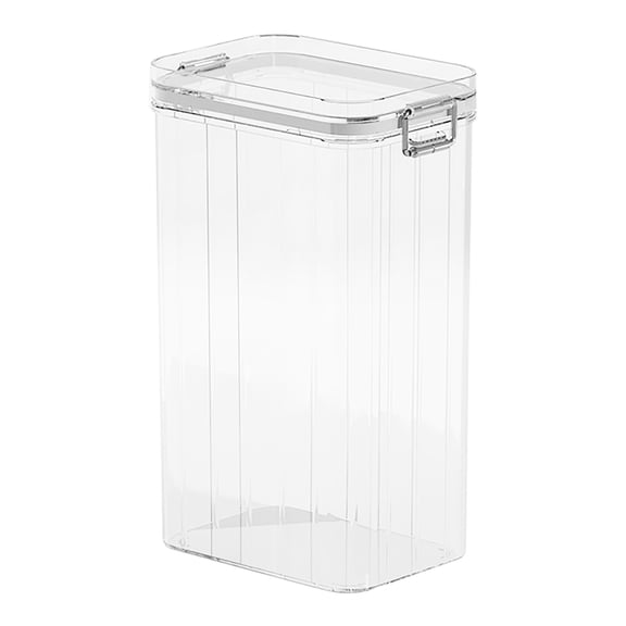 Sealed Storage Tank，Clear Canister With Clamp Lid,1800ml - Airtight Food Storage Container,for Kitchen & Pantry Storage of Bulk,Dry Foods Including Pasta,Flour,Sugar,Coffee,Rice,Tea,Spices & Herbs