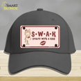 thumbnail image 1 of Sealed With A Kiss Kitty Novelty License Plate Hat Cotton Charcoal, 1 of 1