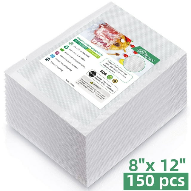 "Sealegend Vacuum Sealer Bags 8""x12"" (150 Pack), Food Safe, Freezer