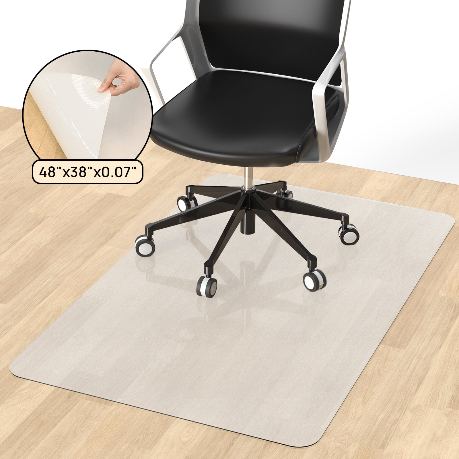Sealegend Office Chair Mat for Hardwood Floor, 36" x 48" PVC Desk Mat