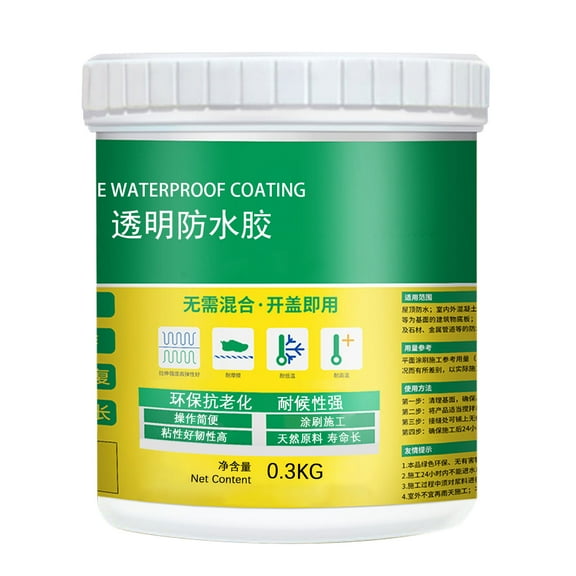 Sealer Paste, Waterproof Coating Anti-Leakage Agent, Polyurethane Waterproof Coating, Super Strong Bonding Sealer Mighty Paste,Clear Super Strong Adhesive Seal Waterproof Coating 300ml