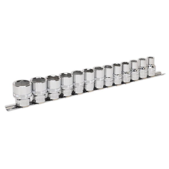 Sealey AK2742 Socket Set 13 Piece 1/2in Sq Drive Lock-On 6pt Metric