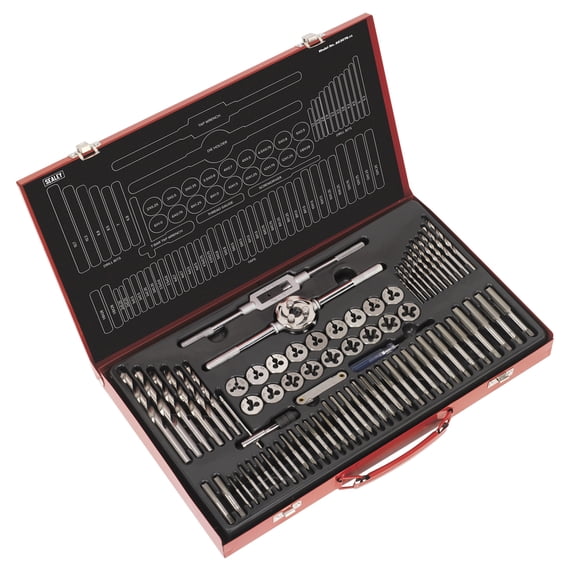Sealey Ak3076 Tap And Die Set 76Pc Split Dies Metric